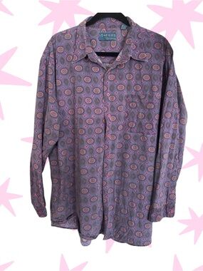 Vintage Loafers 100% cotton button down 2X